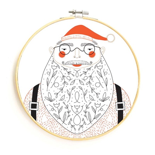 Embroidery Sampler Santa