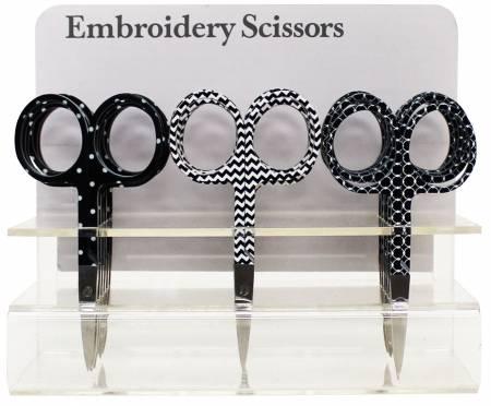 Embroidery Scissors Black and White Pattern