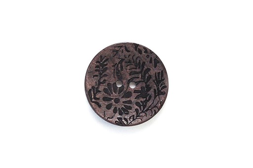 [BM1881C30] Coconut Flowers and Stems Gray Button BM1881C30