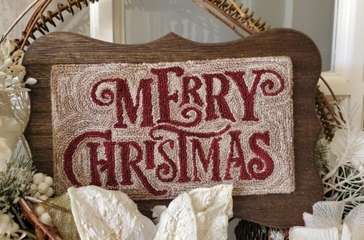 Merry Christmas Punch Needle Pattern