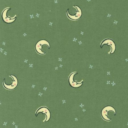 Over the Moon Flannel Moons Moss