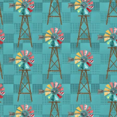 Shop Hop Whirling Windmill Teal