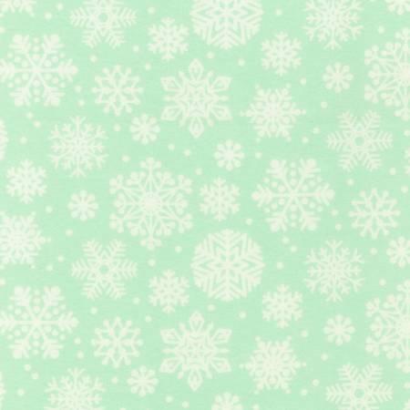 Snow Snuggle Flannel Snowflakes Mint