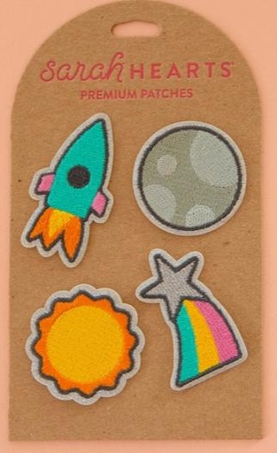 Space Glitter Embroidered Patches