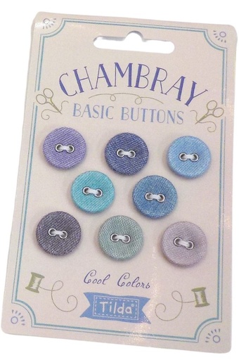 Tilda Charm Cool Chambray Button