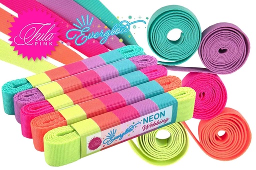 Tula Pink 1" Neon Webbing